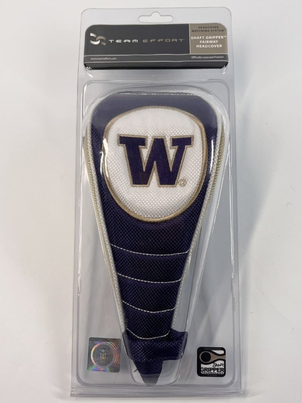 Team Effort Washington Huskies Golf Club Shaft Gripper Fairway Head Cover NEW